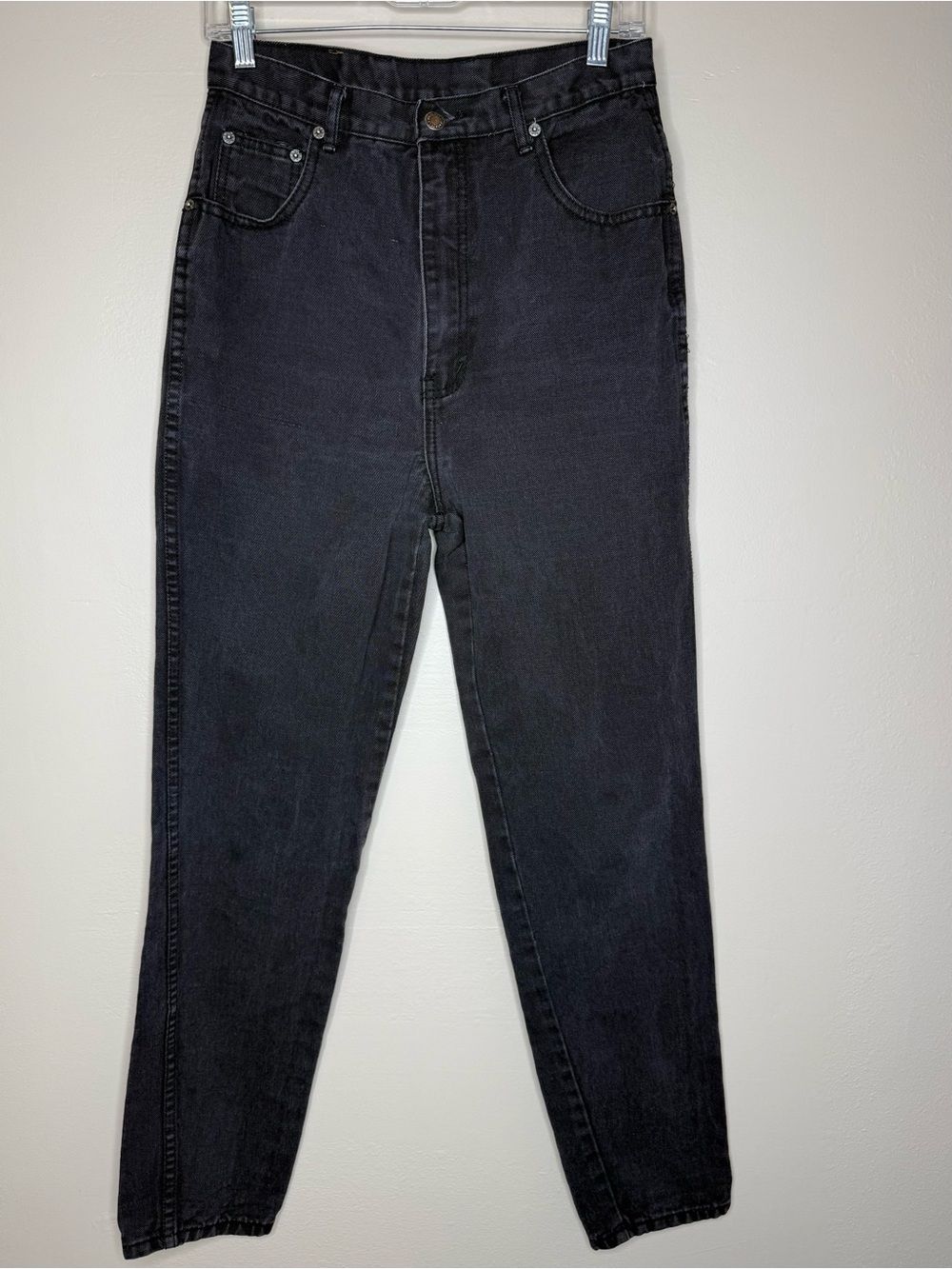 Vintage Braxton High Waisted Mom Jeans Black Denim Size 10